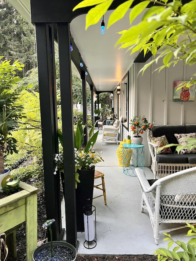 view of patio with covered porch