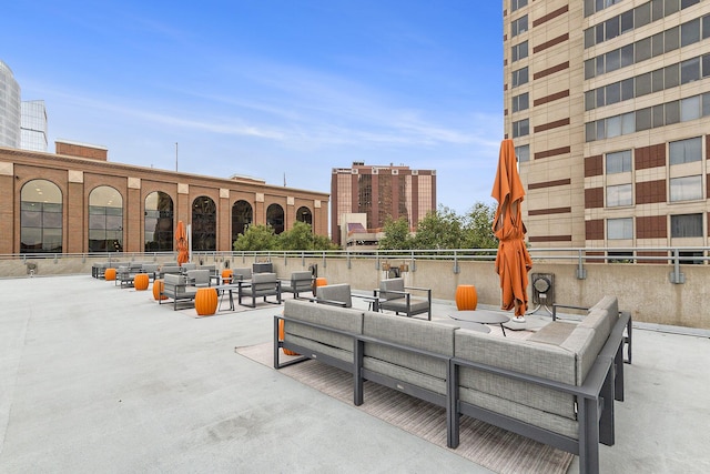 view of patio / terrace with an outdoor hangout area