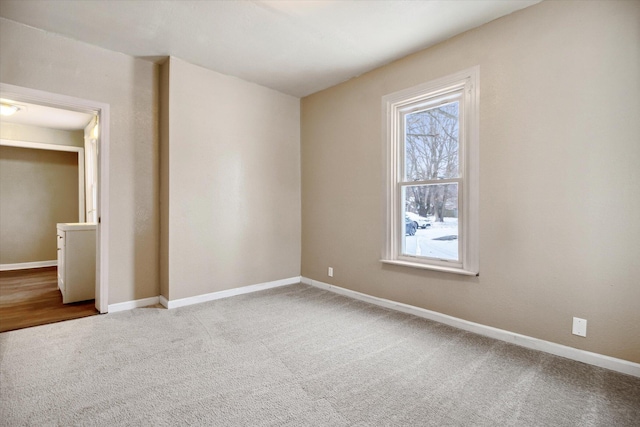 view of carpeted spare room