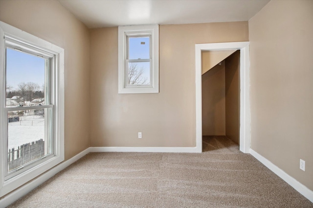 view of carpeted empty room