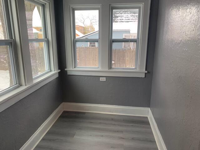 unfurnished room with wood-type flooring