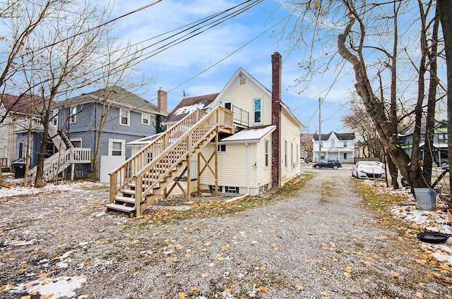 view of rear view of property