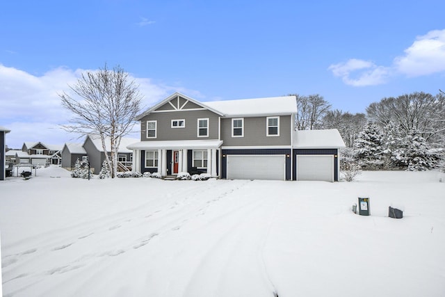 view of front of home featuring a garage