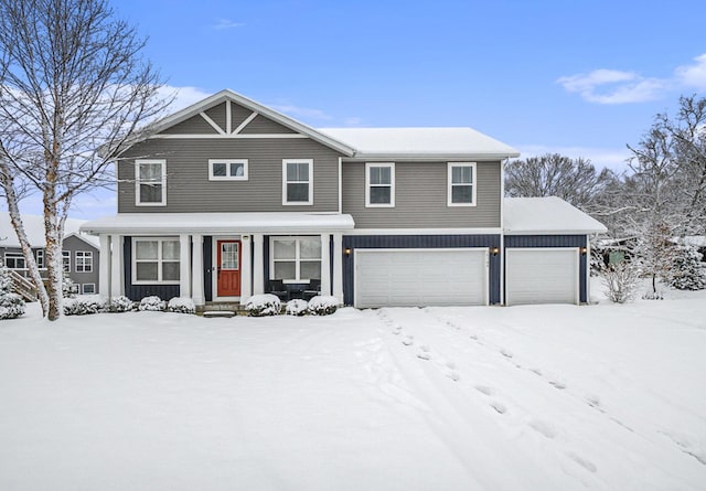 front facade featuring a garage