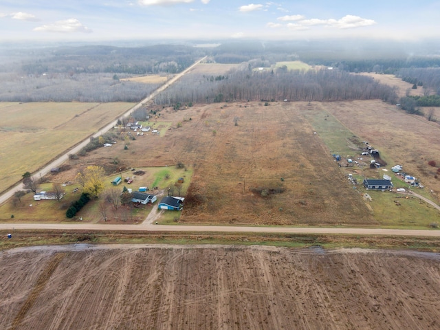 aerial view featuring a rural view