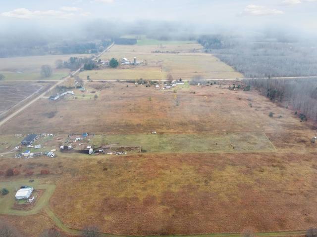 bird's eye view with a rural view