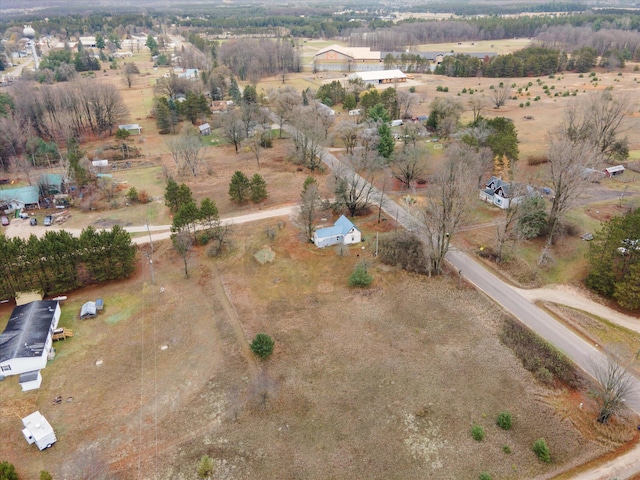 drone / aerial view with a rural view