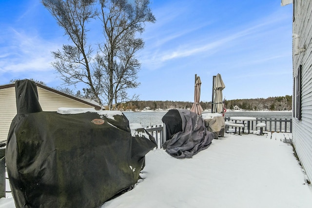 view of snowy yard