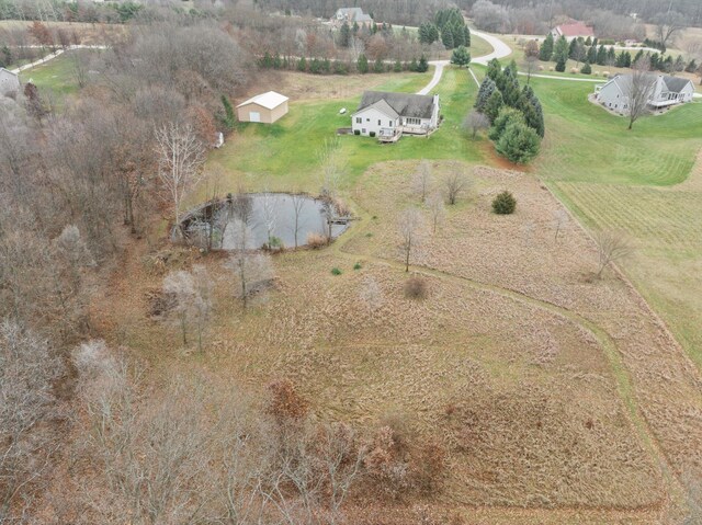 drone / aerial view featuring a rural view