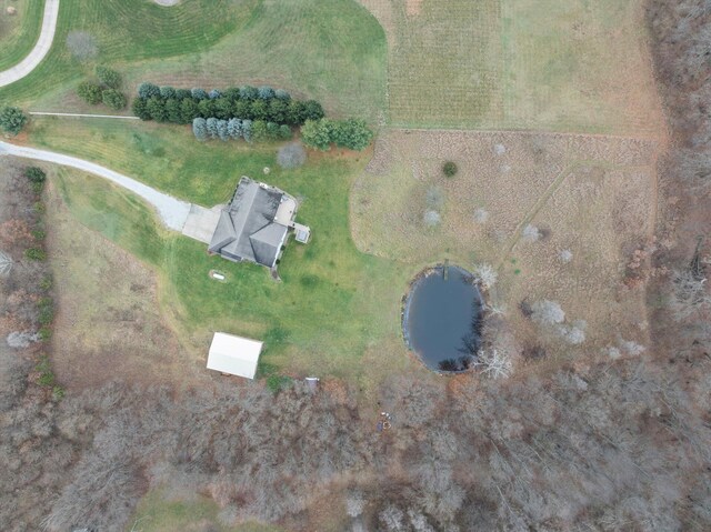 drone / aerial view featuring a rural view