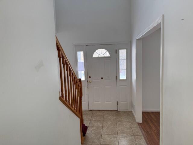 entryway featuring light hardwood / wood-style floors