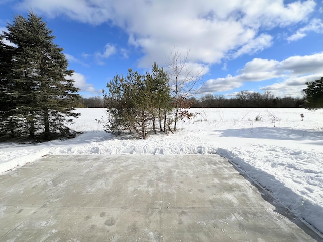 view of snowy yard