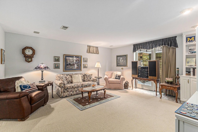 view of carpeted living room