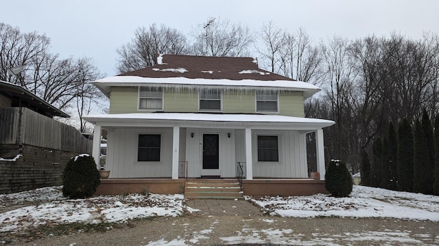 front facade with covered porch