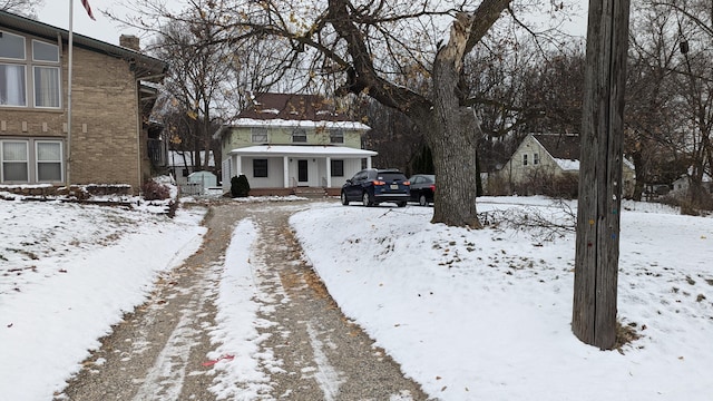 view of snowy yard