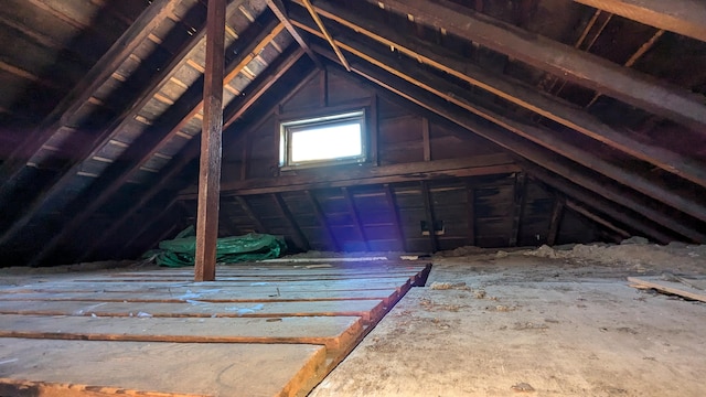 view of attic