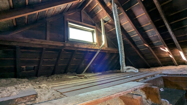 view of attic