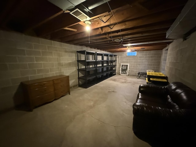 view of basement