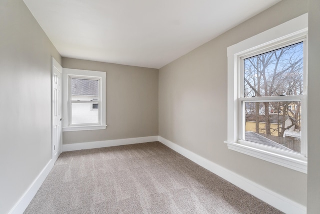 view of carpeted spare room