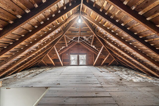 view of attic