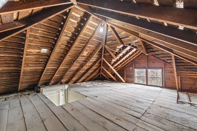 view of attic