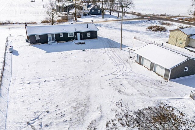 view of snowy aerial view