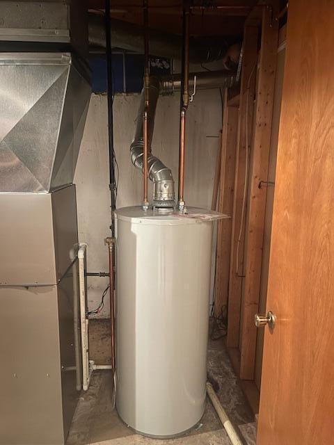 utilities with heating unit and water heater