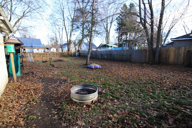 view of yard featuring a playground