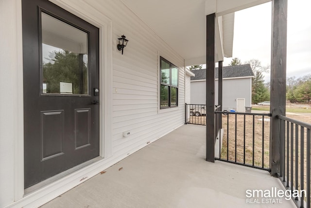 exterior space with covered porch