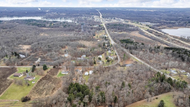 aerial view with a rural view