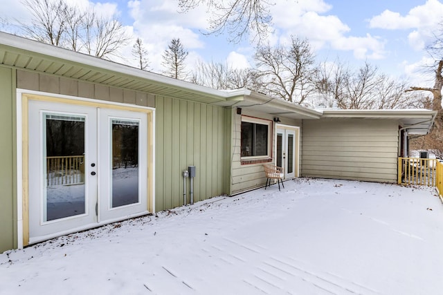 exterior space featuring french doors