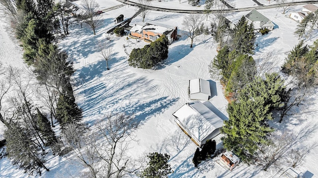 view of snowy aerial view