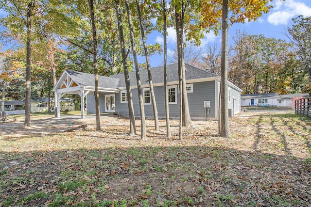 view of back of property