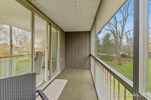 view of sunroom / solarium