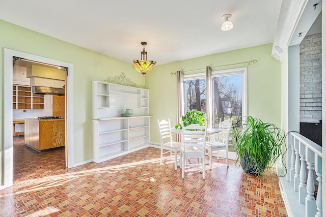 view of unfurnished dining area