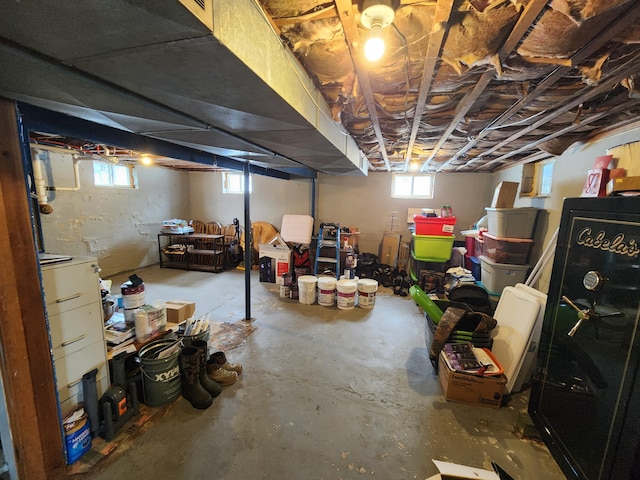 view of basement