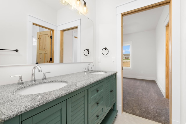 bathroom with vanity