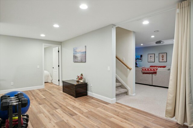 interior space with wood-type flooring