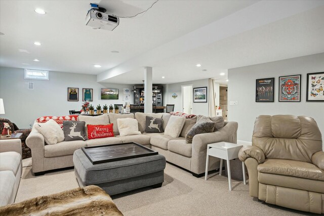 view of carpeted living room