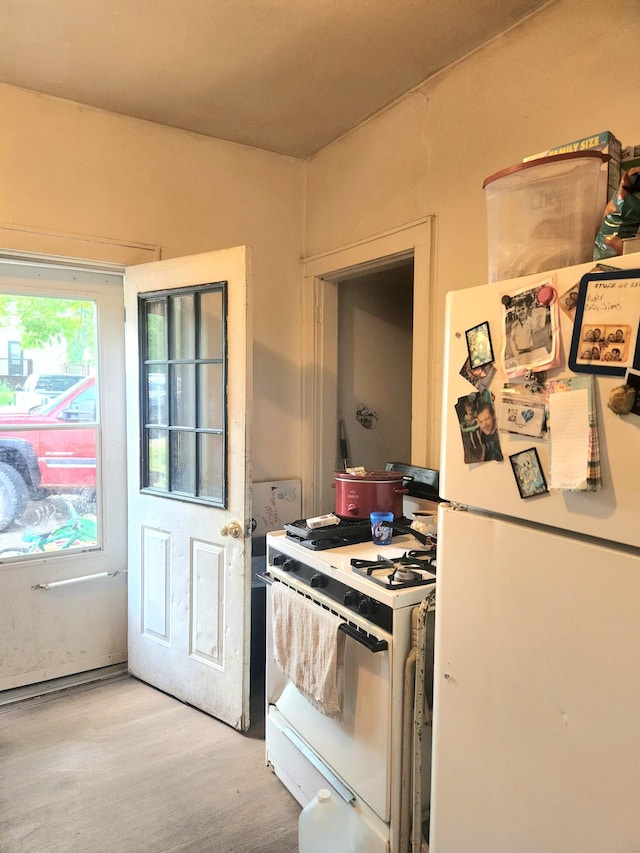 kitchen with white appliances