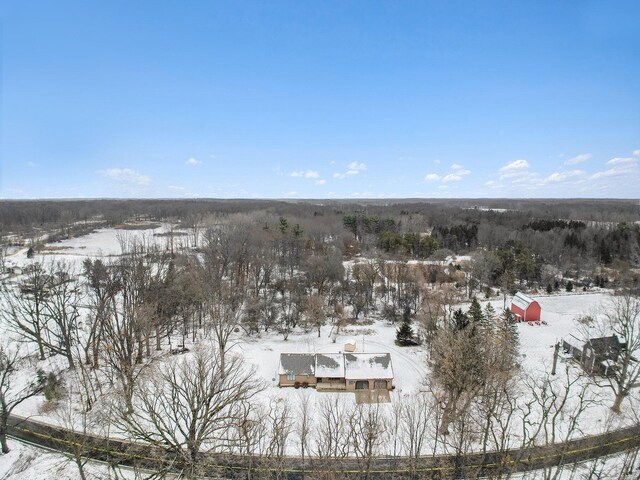 view of snowy aerial view