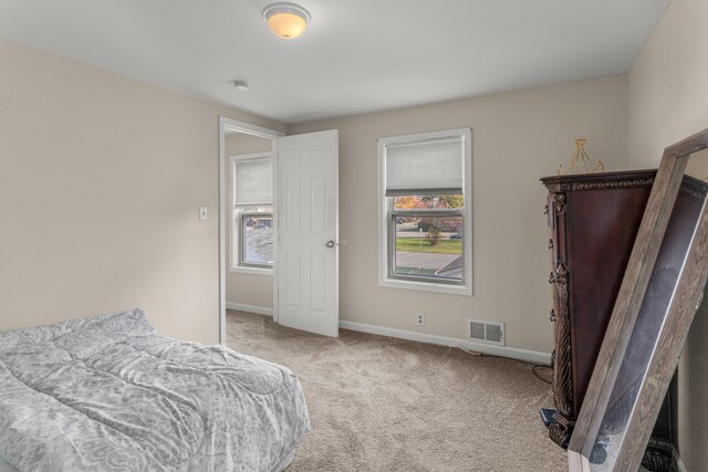 view of carpeted bedroom