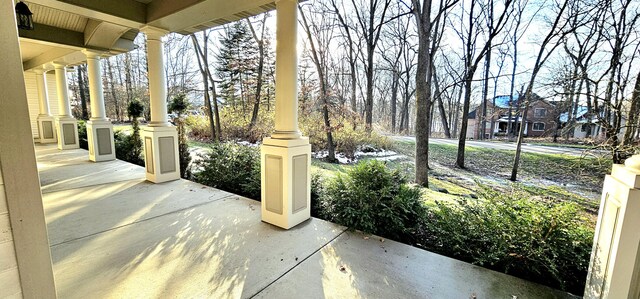 view of patio / terrace with a porch