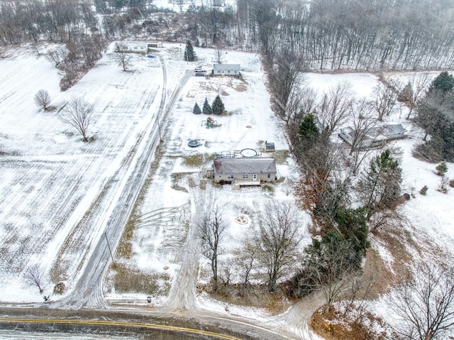 view of snowy aerial view