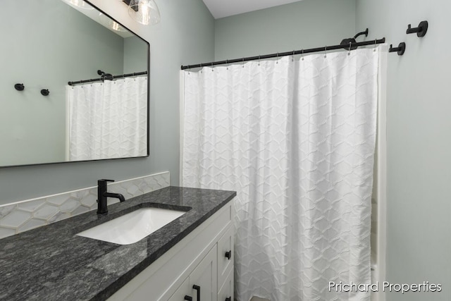 bathroom featuring vanity