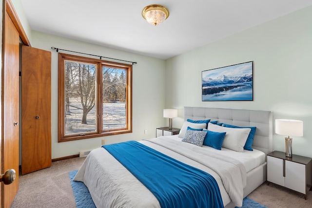 view of carpeted bedroom