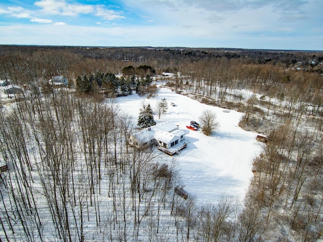 view of snowy aerial view