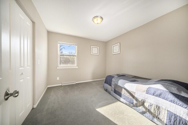 carpeted bedroom featuring a closet