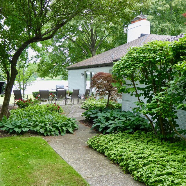 view of yard with a patio area