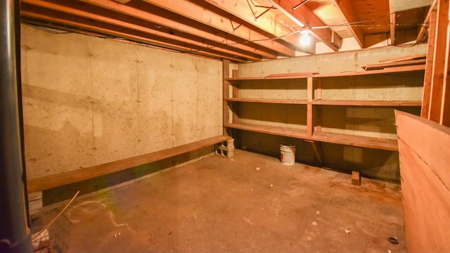 view of basement